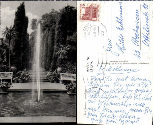 451275,Bad Pyrmont Palmengarten Fontäne