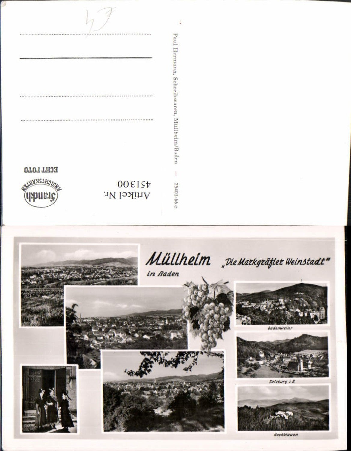 451300,Müllheim in Baden Totale Badenweiler Sulzburg Mehrbildkarte