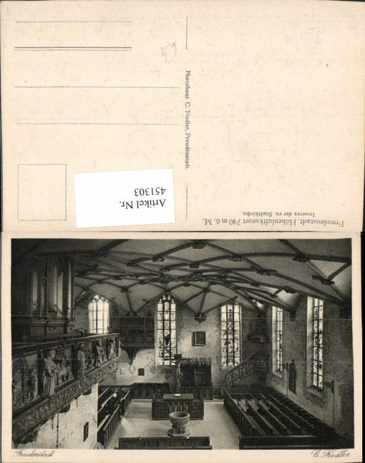 451303, Freudenstadt Town Church Interior view pub C. Fielder