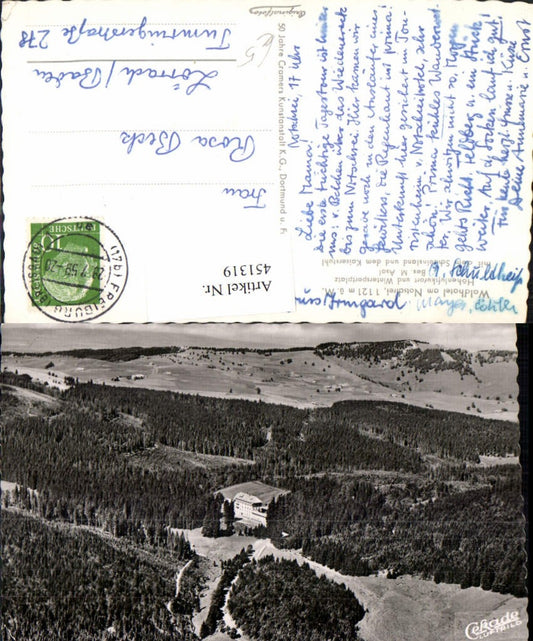 451319, Waldhotel am Notschrei near Todtnau aerial photograph