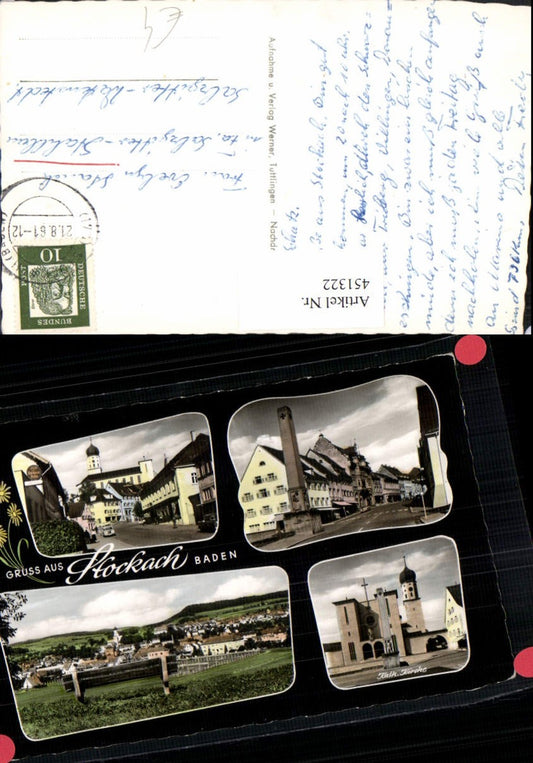 451322, Stockach in Baden, Church Monument, Multi-view postcard
