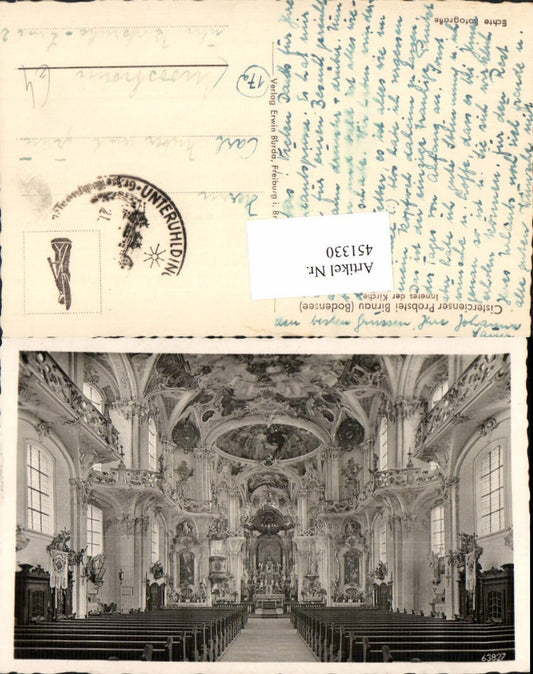 451330,Birnau am Bodensee Cistercienser Probstei Kirche Innenansicht