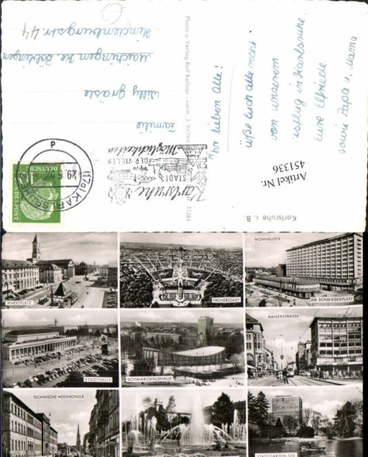 451336, Karlsruhe Total apartment block Market Square City Hall Multiview map
