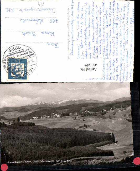 451349, Kappel in the Black Forest, overall view with Feldberg mountain scenery