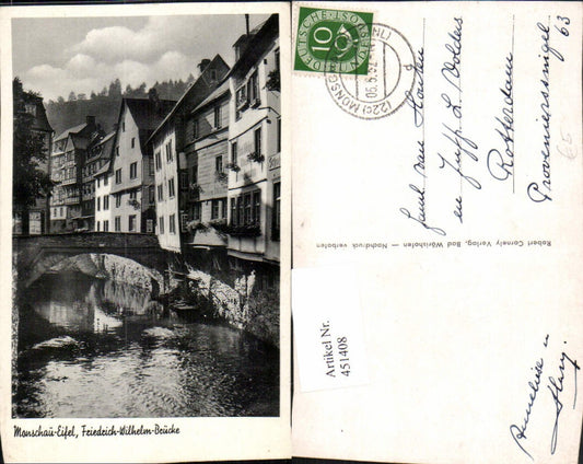 451408,Monschau in d. Eifel Friedrich-Wilhelm-Brücke Fluss