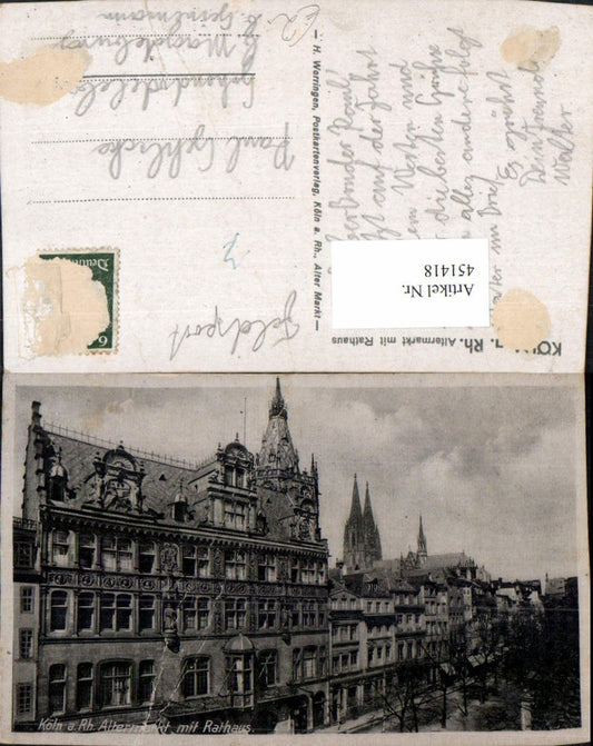 451418,Köln am Rhein Altermarkt m. Rathaus