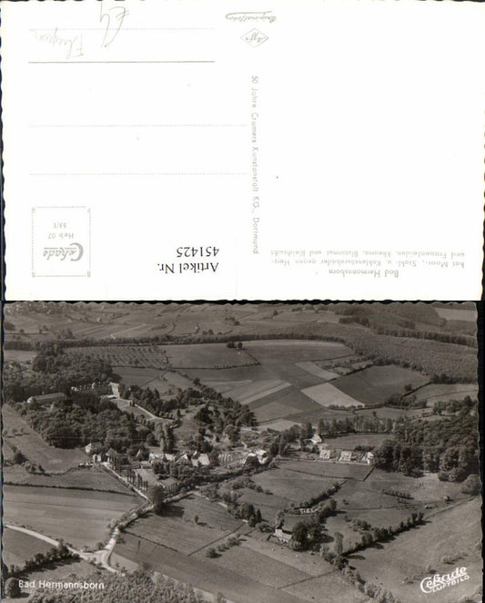 451425,Bad Hermannsborn b. Bad Driburg Totale Fliegeraufnahme
