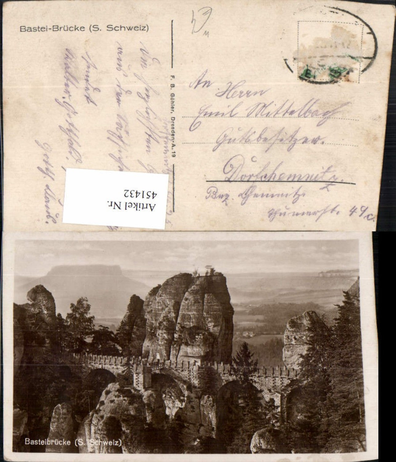 451432,Sächsische Schweiz Bastei Brücke b. Rathen