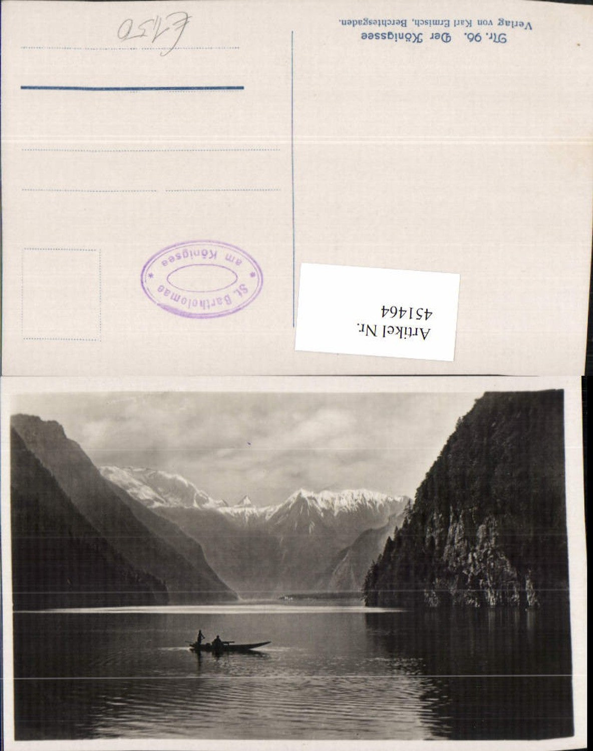 451464, Königssee Lake near Schönau Zille mountain scenery