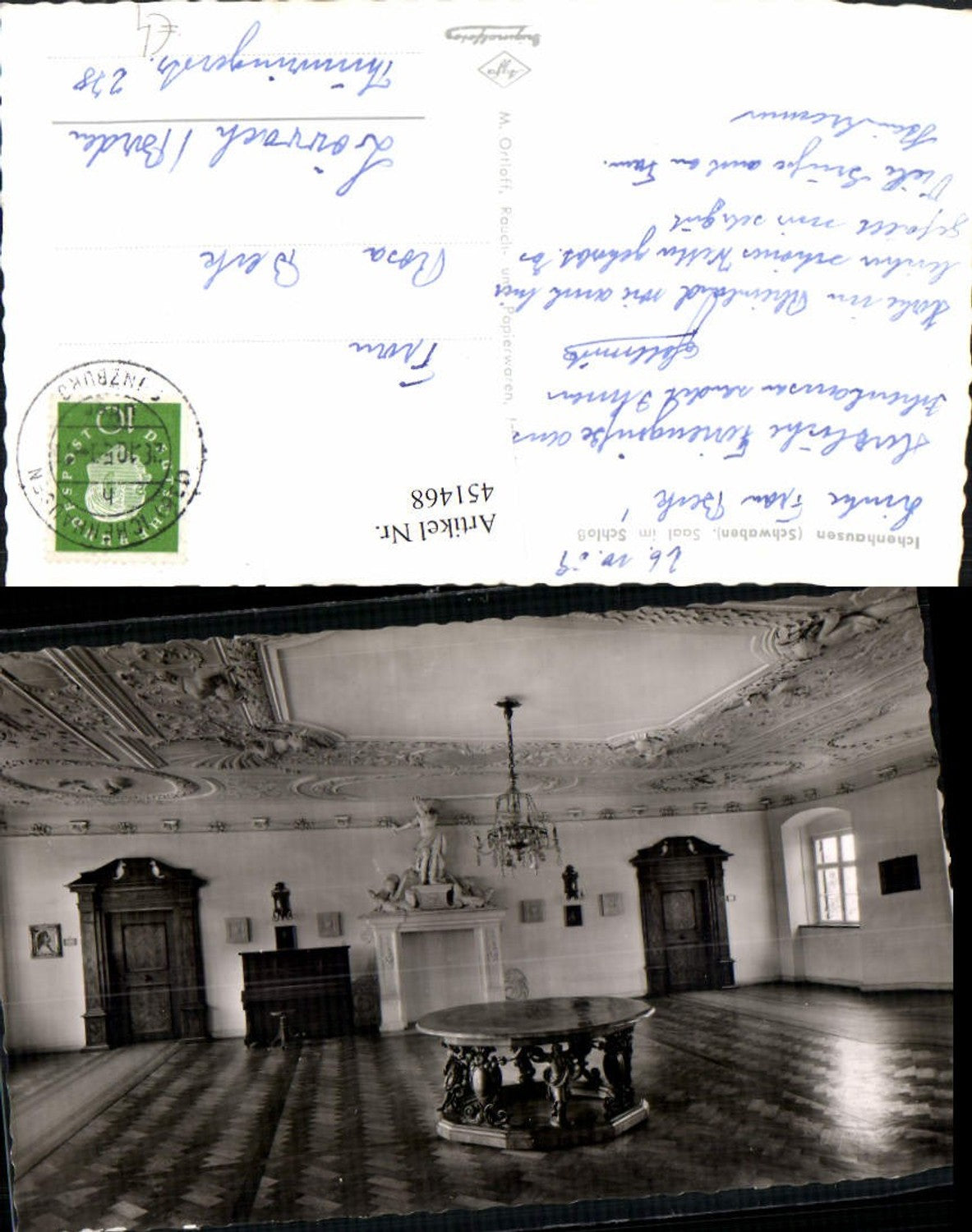 451468,Ichenhausen Saal im Schloss Innenansicht