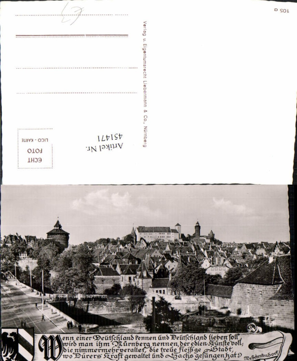 451471, Nuremberg Total view with Hallertor saying