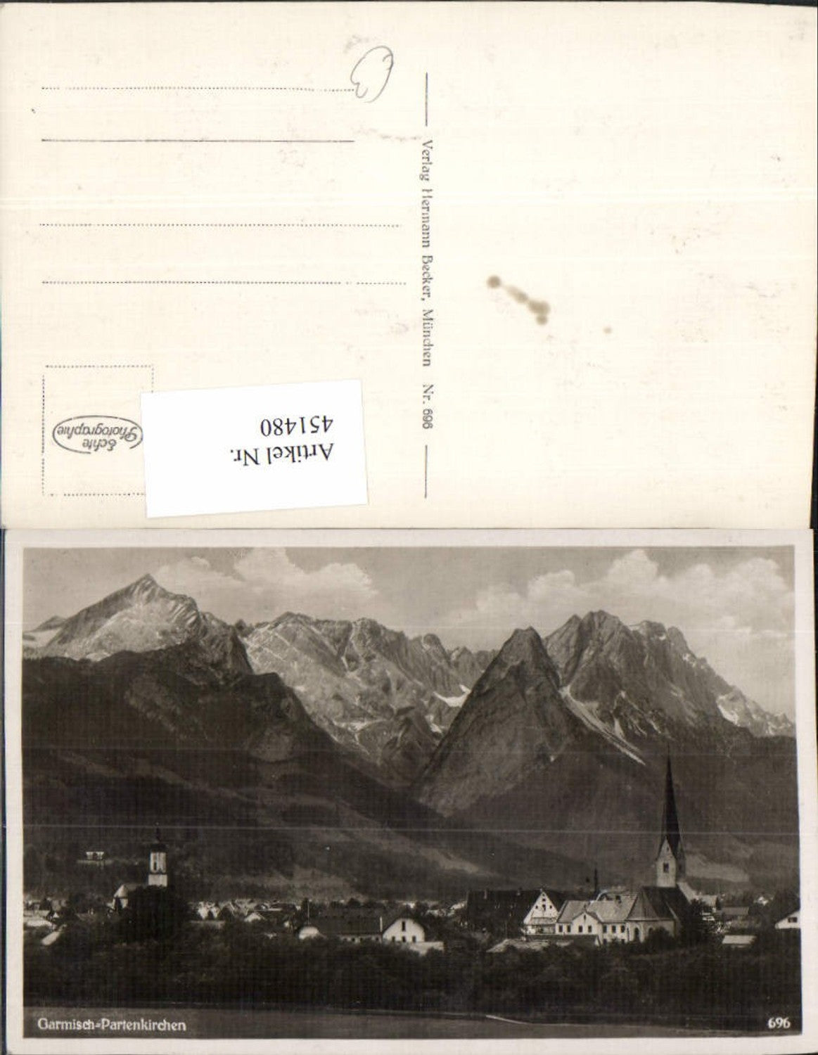 451480,Garmisch-Partenkirchen Teilansicht Bergkulisse
