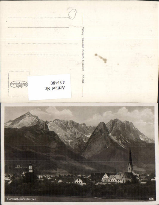 451480,Garmisch-Partenkirchen Teilansicht Bergkulisse