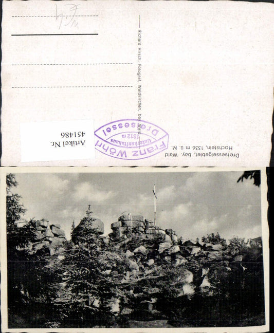 451486,Dreisessel b. Neureichenau Hochstein Felsen Kreuz