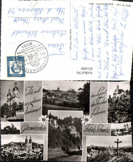 451499,Gößweinstein Totale Kirche Burg Mehrbildkarte
