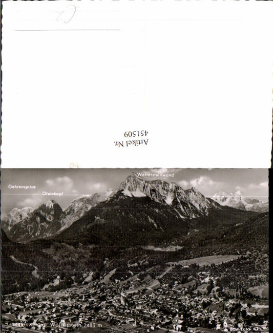 451509,Mittenwald Totale m. Wetterstein Bergkulisse