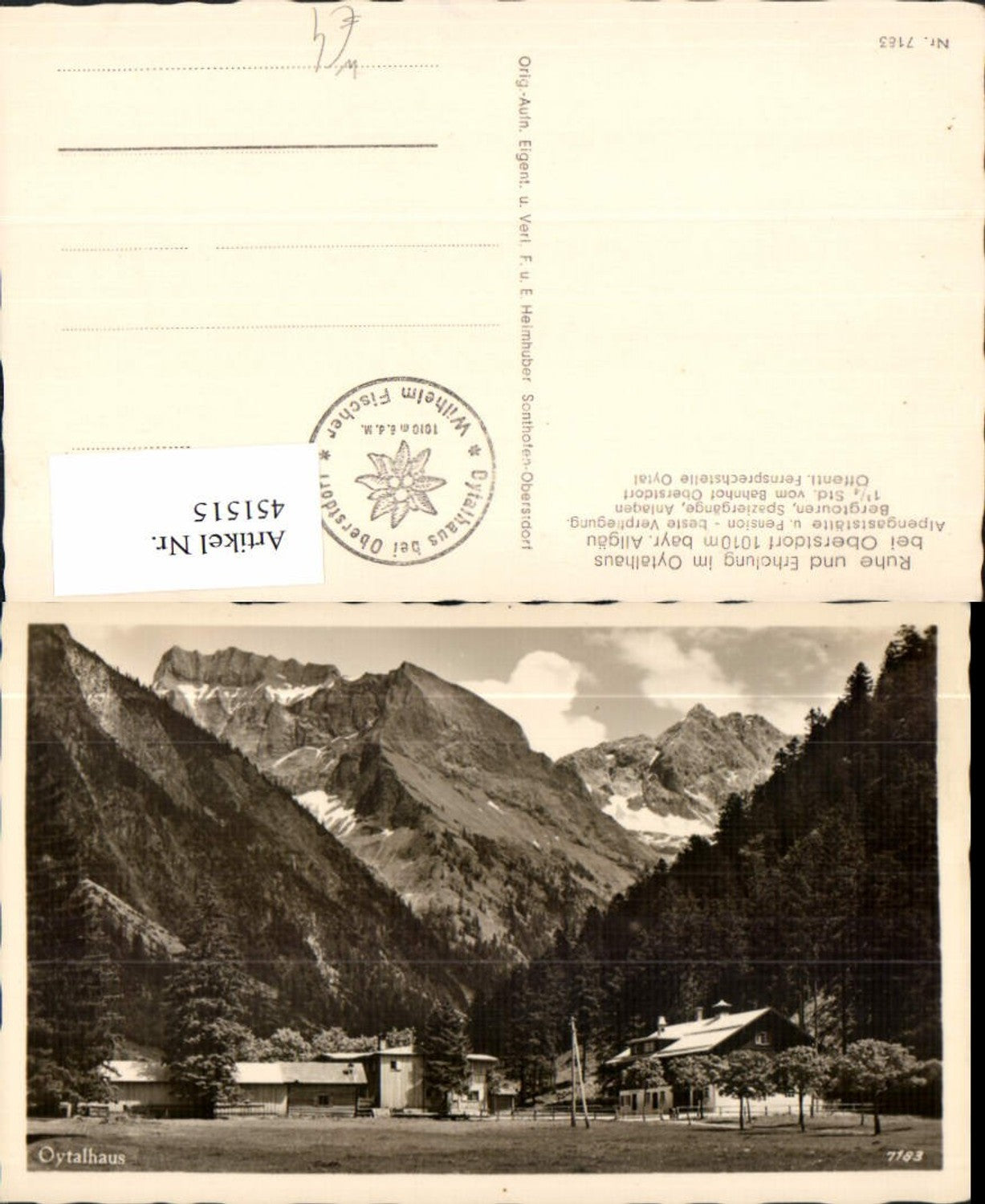 451515,Oytalhaus b. Oberstdorf im Allgäu Bergkulisse