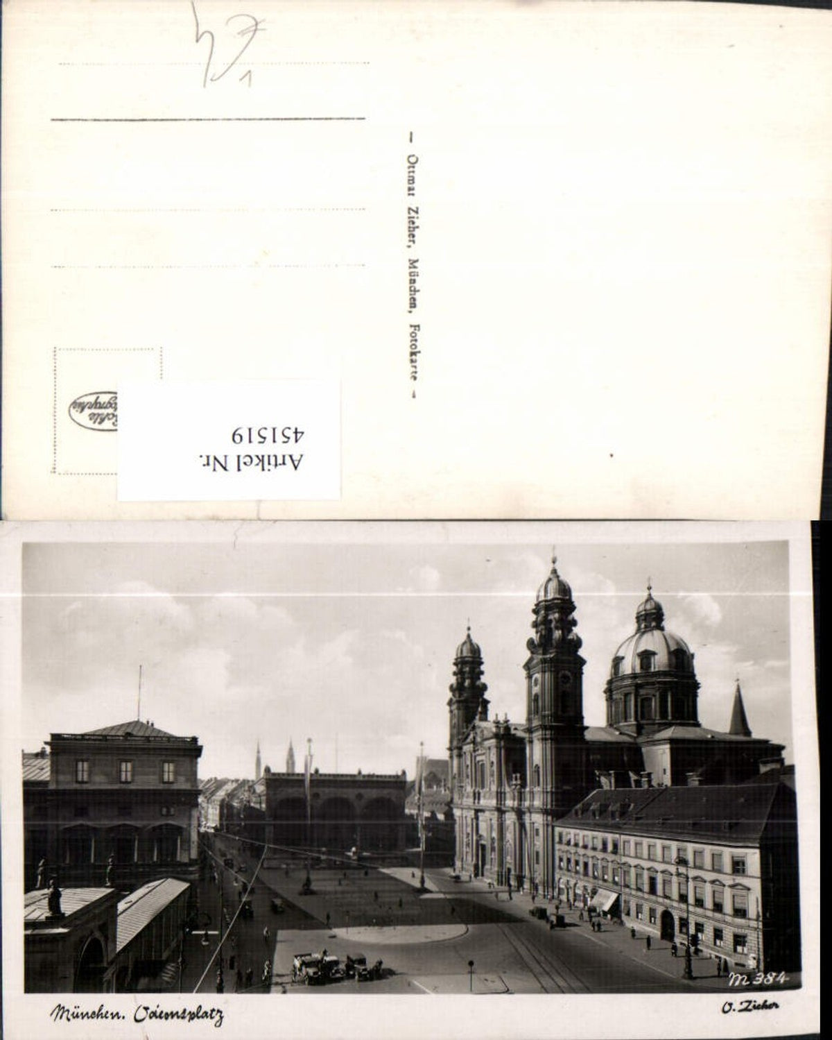 451519,München Odeonsplatz Kirche pub Ottmar Zieher