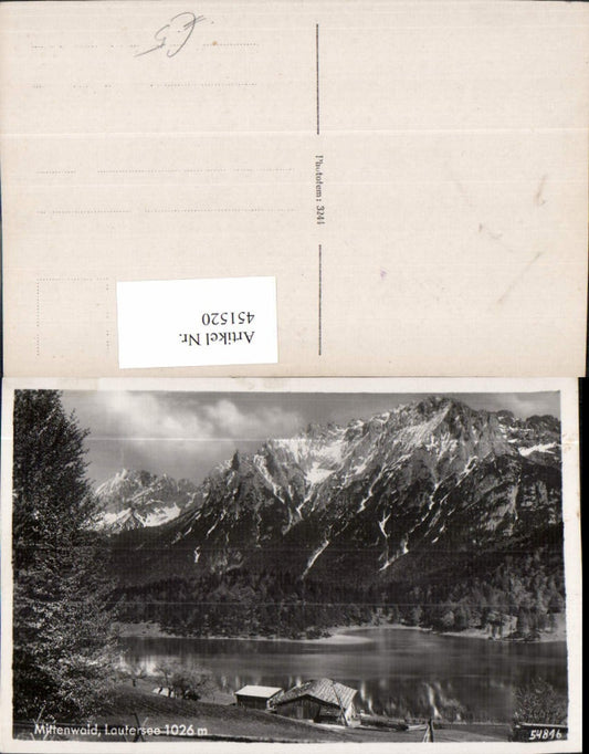 451520,Mittenwald Lautersee See Bergkulisse