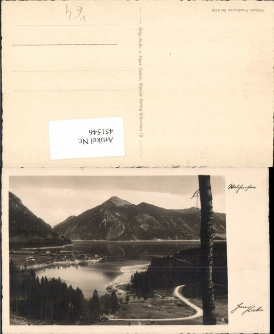 451546,Walchensee See b. Kochel Bergkulisse pub Hans Huber 4131