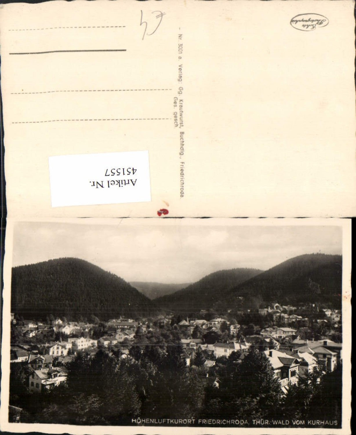 451557,Friedrichroda Totale vom Kurhaus