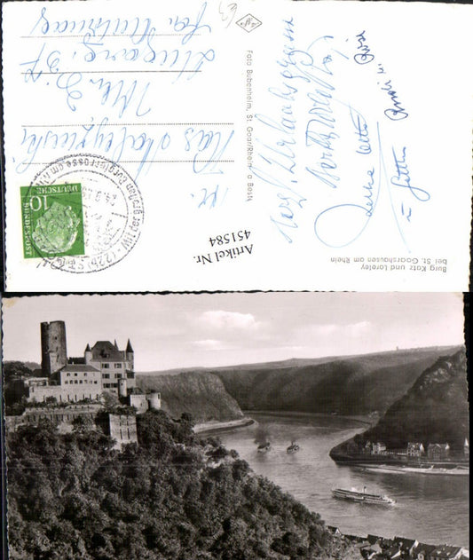 451584,Burg Katz u. Loreley b. St. Goarshausen am Rhein Dampfer