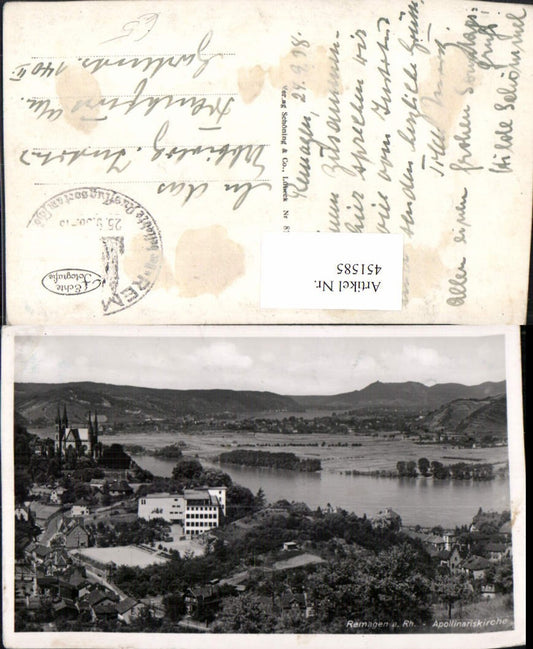 451585,Remagen am Rhein Teilansicht m. Apollinariskirche Kirche