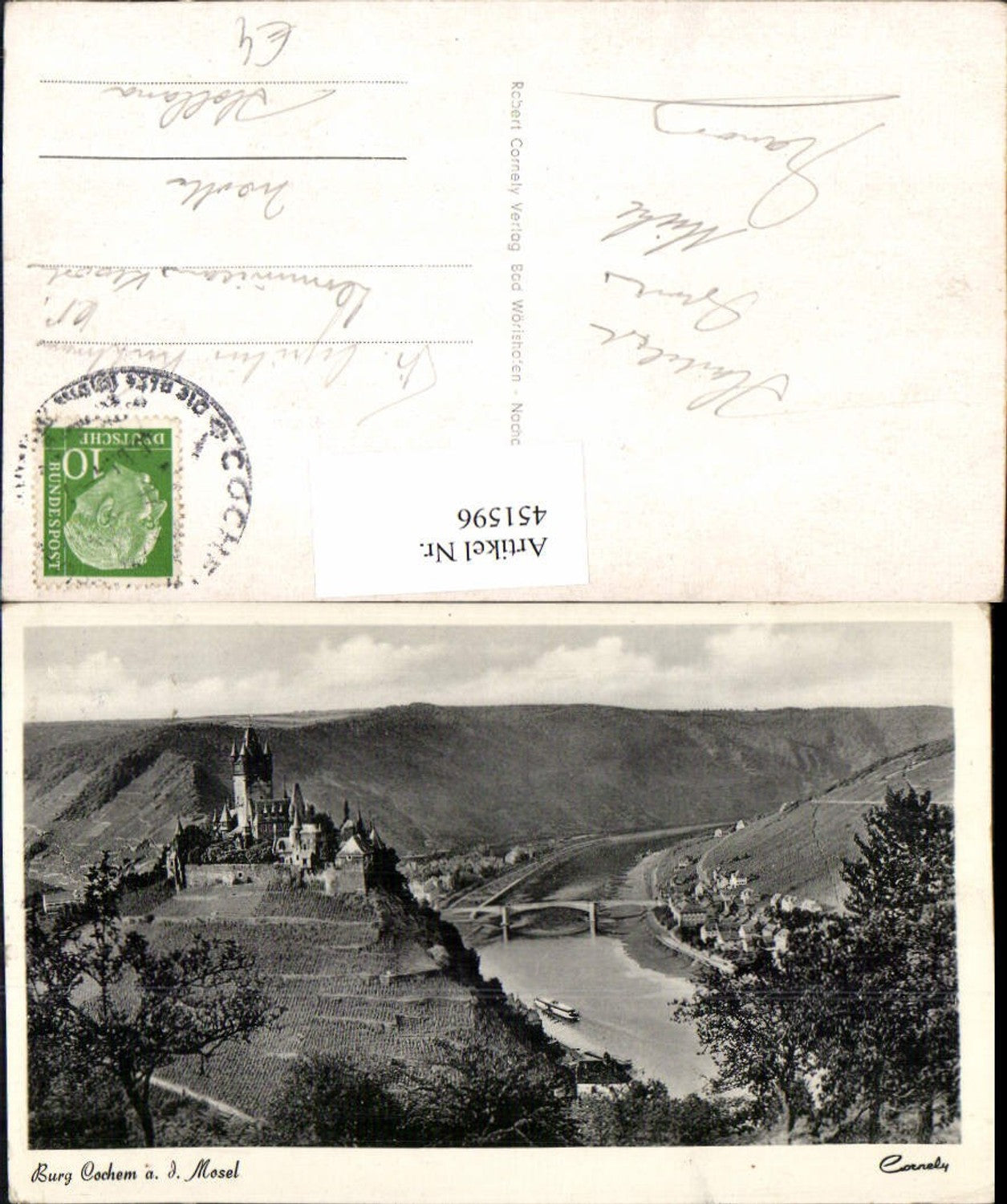 451596,Burg Cochem an d. Mosel Fluss