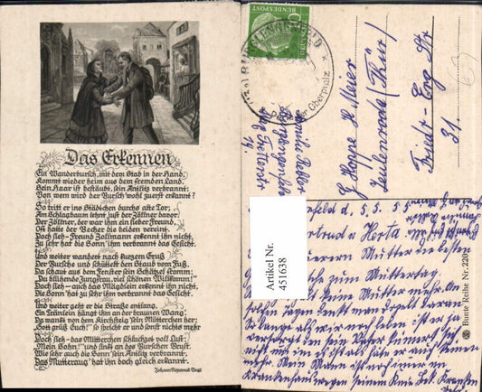451638, Artist AK The Recognition of People Poem Text