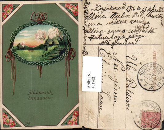 451702,Präge Künstler Litho Landschaft Passepartout pub EAS