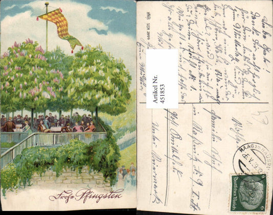 451853, Artist AK Pentecost Beer Garden Flag pub HWB 2999