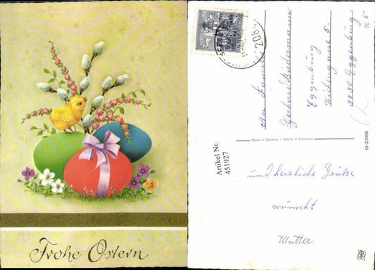 451927, Artist AK Easter Chicks Easter Eggs Eggs Pussy Willows
