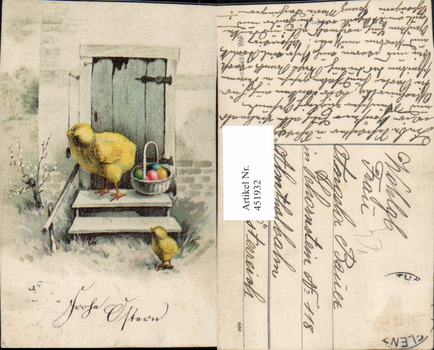451932, Artist AK Easter Chicks Easter Eggs Doorbell pub HWB 2075
