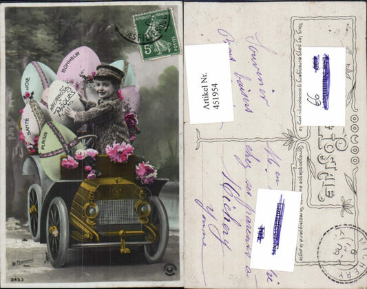 451954,Ostern Bub Junge Mütze Automobil Auto Ostereier Eier