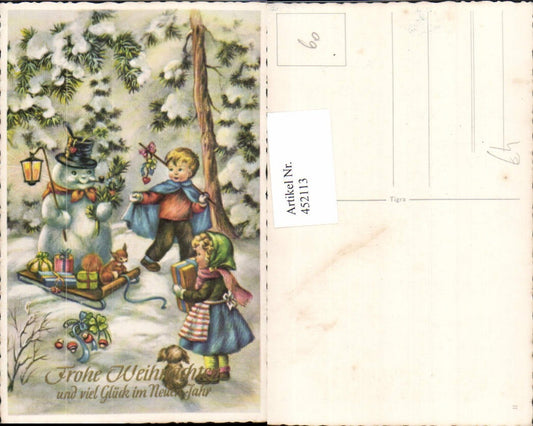 452113, Artist AK Snowman Sled Children's Gifts