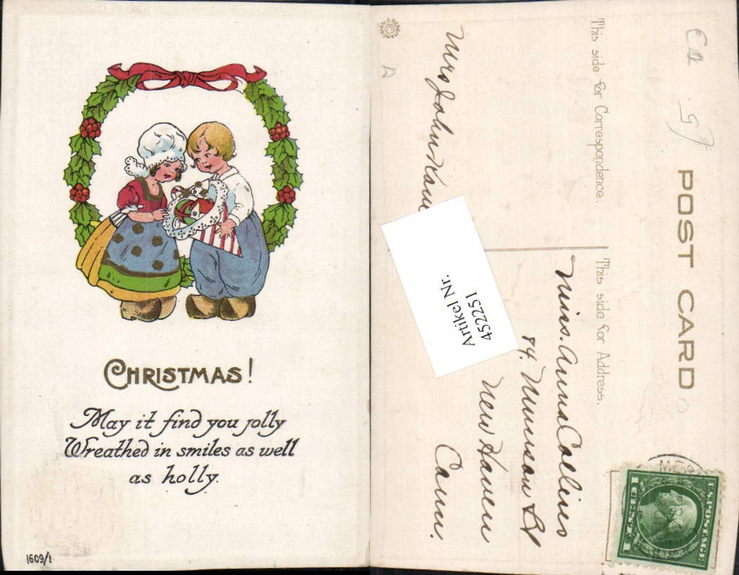 452251,Präge Künstler AK Weihnachten Holländische Kinder Geschenke