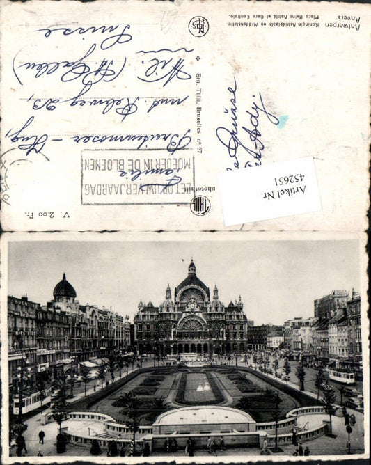 452651,Belgium Antwerpen Anvers Place Reine Astrid et Gare Centrale Bahnhof