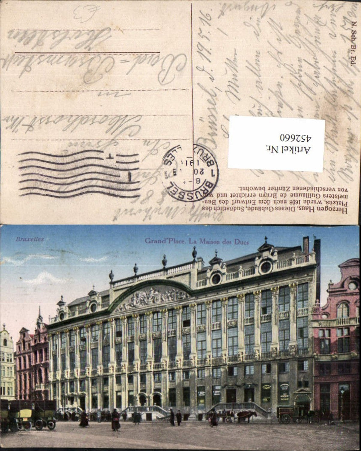452660,Belgium Bruxelles Brüssel Grand Place Maison des Ducs Gebäude