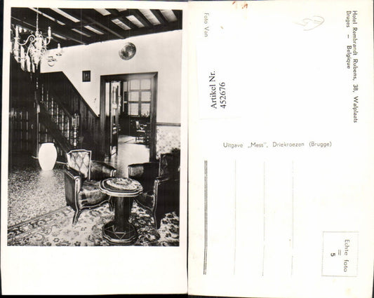452676,Belgium Bruges Brügge Hotel Rembrandt Rubens Innenansicht