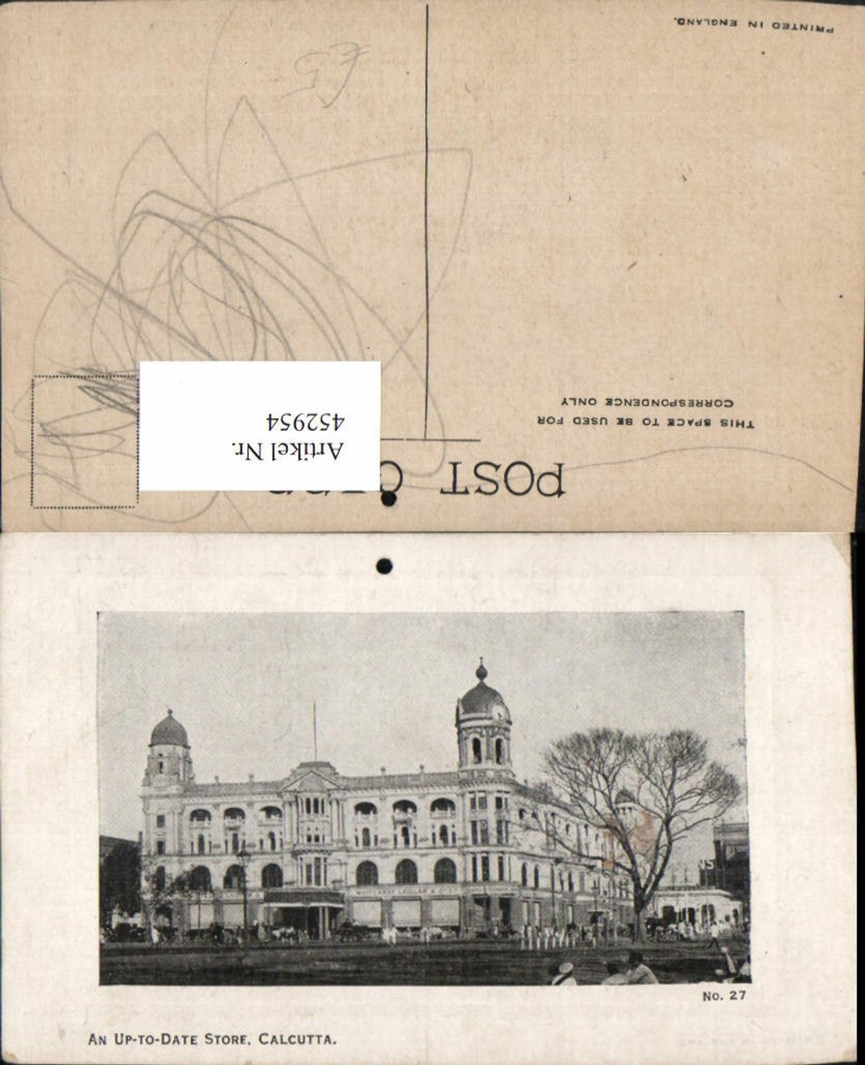 452954,India Calcutta Kalkutta Up-to-Date Store Gebäude