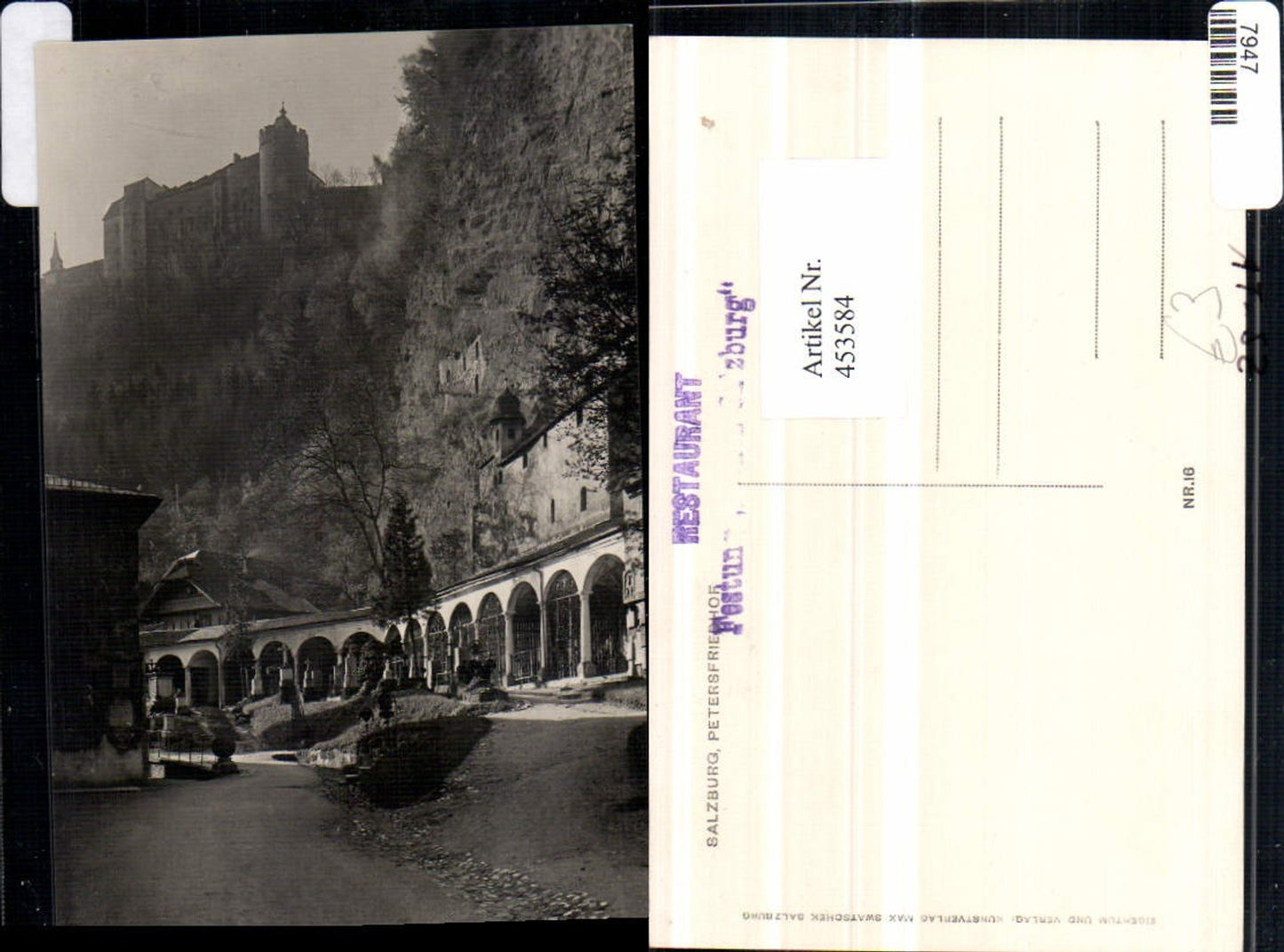 453584,Salzburg Petersfriedhof Friedhof Festung