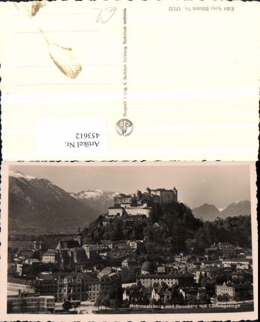 453612,Salzburg Teilansicht m. Festung Hohensalzburg Bergkulisse