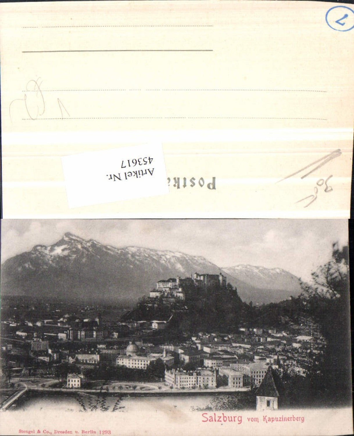 453617,Salzburg Totale vom Kapuzinerberg Bergkulisse pub Stengel & Co 1293