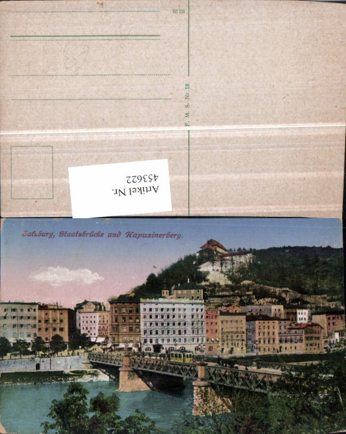 453622,Salzburg Teilansicht Staatsbrücke Brücke u. Kapuzinerberg