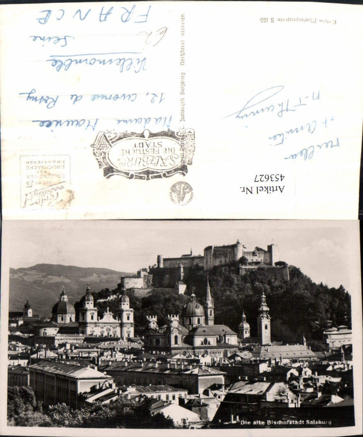 453627,Salzburg Teilansicht m. Festung