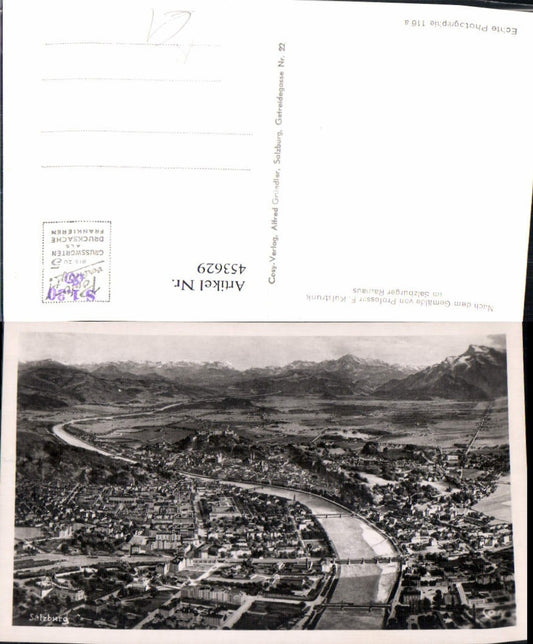 453629,Künstler AK F. Kulstrunk Salzburg Totale Bergkulisse