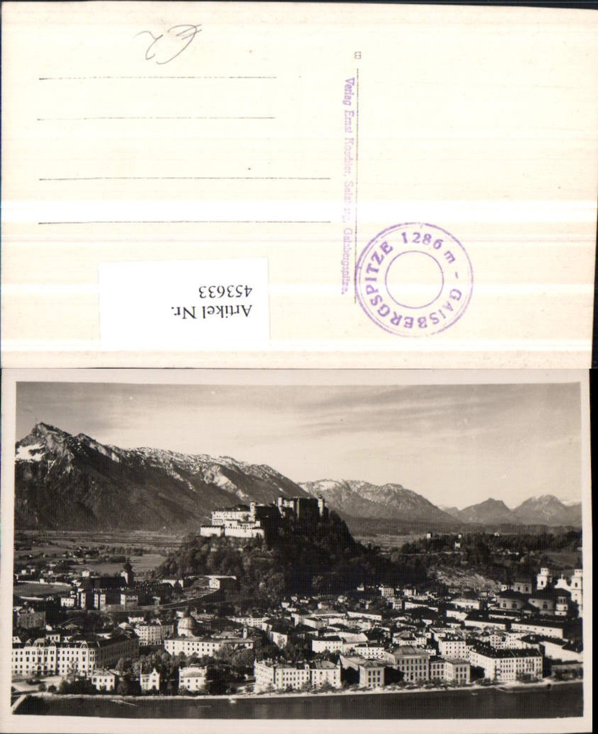 453633,Salzburg Totale m. Festung Bergkulisse