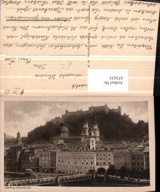 453635,Salzburg Teilansicht Staatsbrücke Brücke m. Festung