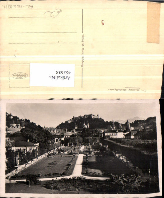 453638,Salzburg Mirabellgarten m. Festung