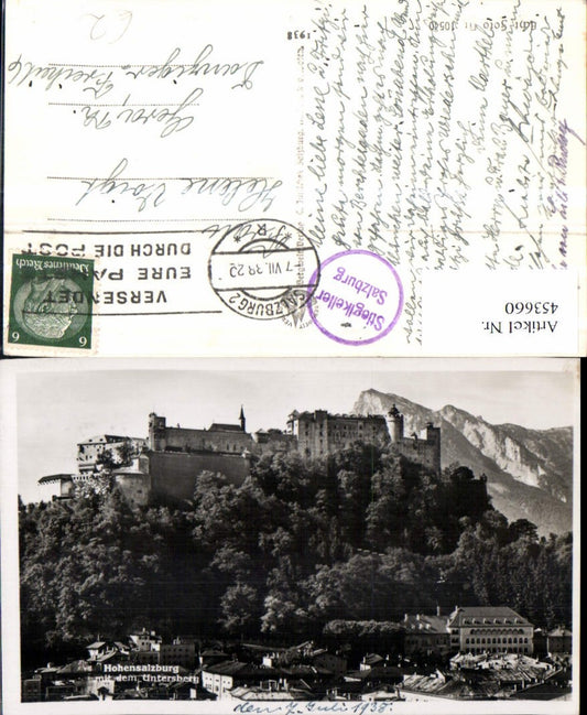 453660,Salzburg Festung Hohensalzburg m. Untersberg Bergkulisse